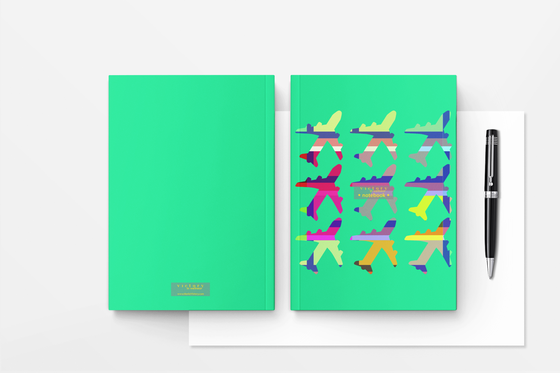 Hot Air Balloon + Fly With Me! Set of 2 Size A5 Travel Notebooks, Victory In Wellness-4